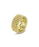 Anello placcato oro giallo a fascia larga con texture sferica e zirconi incastonati Mod.XAN226DG [f3cacd5b]
