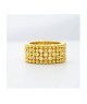 Anello placcato oro giallo a fascia larga con texture sferica e zirconi incastonati Mod.XAN226DG [6a9b35af]