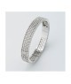 Bracciale rigido con texture sferica e zirconi incastonati Mod.XB1050 [e596952b]