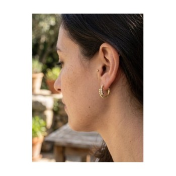 orecchini cerchi in argento con zirconi mod. itaargor0975 [59c91ccf]