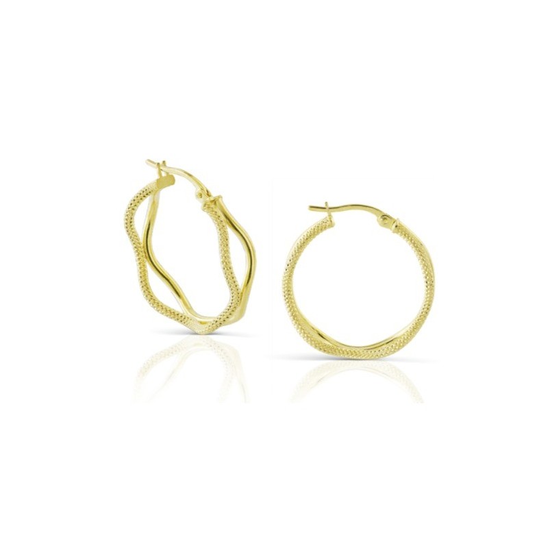 OR. CERCHIETTI LAVORATI IN ORO 9KT MOD. 1166 [6963290a]