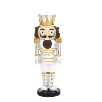 Soldatino Schiaccianoci Bianco h.12 Mod.8498-BI [6fc5e58c]