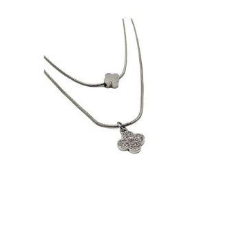 Collana in acciaio 316L  anallergico composta da 2 fili Mod.CLD00313 [fdfbf286]