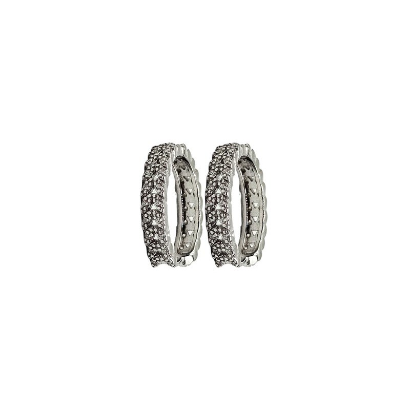 orecchini cerchi in argento con zirconi mod. itaargor1462a [37c17890]