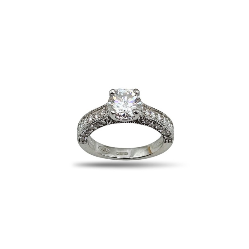 ANELLO SOLITARIO IN ARGENTO 925  E MOISSANITE 1,2  KT MOD. 78218 [230bedc2]