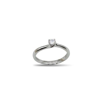 ANELLO SOLITARIO IN ARGENTO 925 E MOISSANITE 0,3  KT MOD. 78441 [e13eb31a]