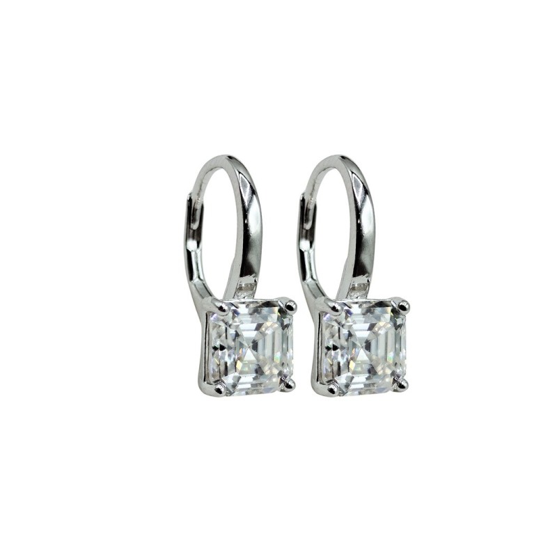 ORECCHINI IN ARGENTO 925 E MOISSANITE MONACHELLA P.LUCE 4,0 KT MOD. 79016 [58e4abfb]