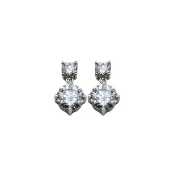 ORECCHINI IN ARGENTO 925 E MOISSANITE  P.LUCE DOPPIO 2,4 KT MOD. 79318 [e5c3aa2a]