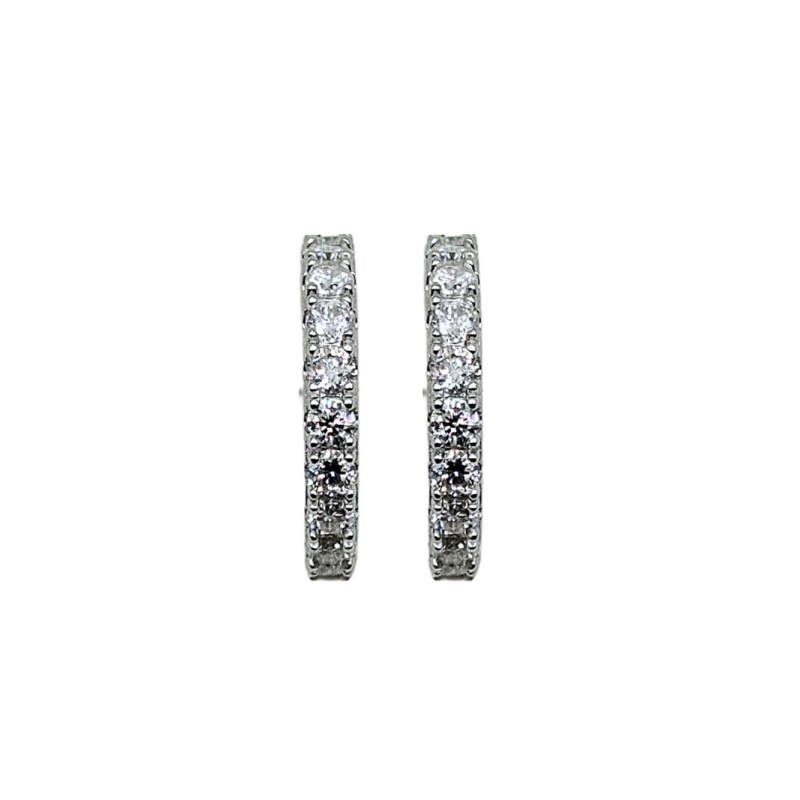 ORECCHINI IN ARGENTO 925 E MOISSANITE  CERCHIO 1,8 KT MOD. 79326 [a1fecb40]