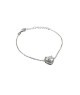 BRACCIALE IN ARGENTO 925  E MOISSANITE CENTRALE CUORE 2,0 KT MOD. 79377 [94848be1]