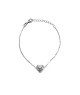 BRACCIALE IN ARGENTO 925  E MOISSANITE CENTRALE CUORE 2,0 KT MOD. 79377 [4da2c8ec]