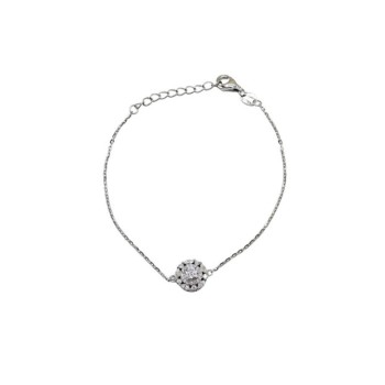 BRACCIALE IN ARGENTO 925 E MOISSANITE CENTRALE TONDO 0,3 KT MOD. 79382 [6efc5902]