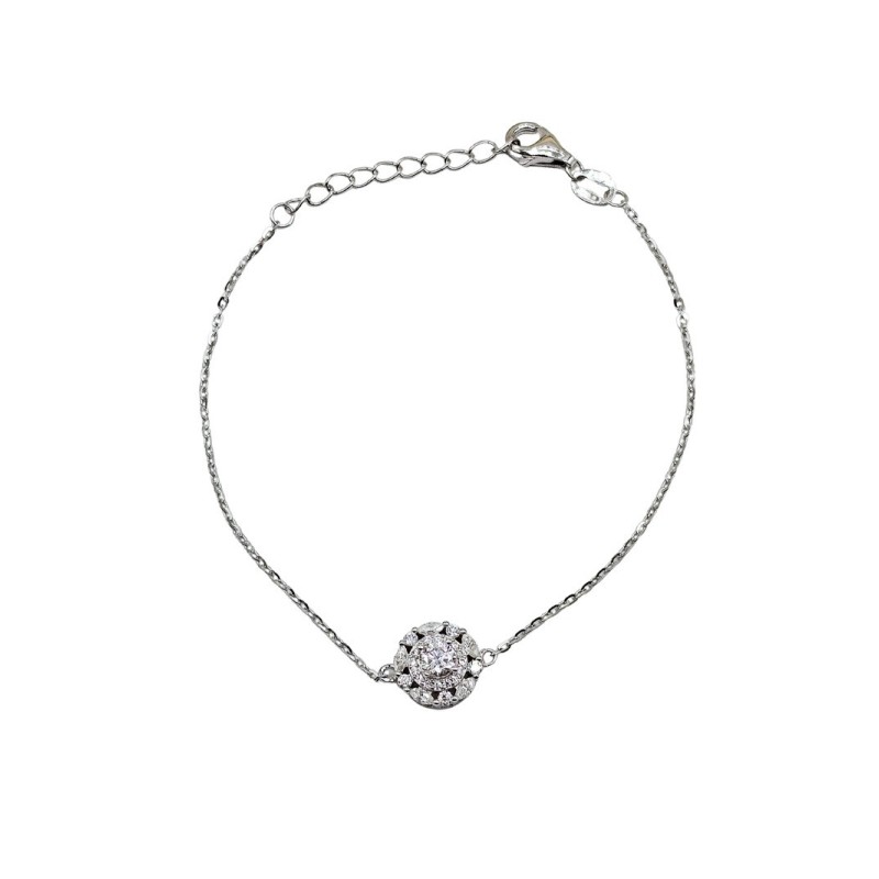 BRACCIALE IN ARGENTO 925 E MOISSANITE CENTRALE TONDO 0,3 KT MOD. 79382 [6efc5902]