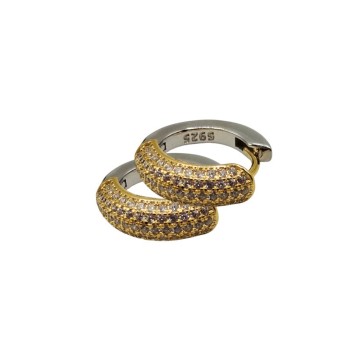 OR. CERCHI BICOLOR CON ZIRC. MOD. E2975 [fafdad4a]