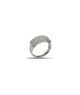 ANELLO 1/2 FASCIA PAVE IN ARGENTO 925 E MOISSANITE 0,68 KT MOD. 79402 [5c7fa5f6]