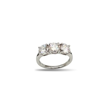ANELLO TRILOGY IN ARGENTO 925 E MOISSANITE 2,4 KT mod. 79410 [3ebd977f]
