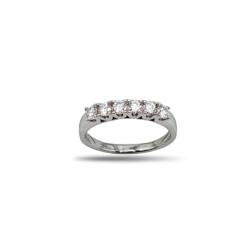 ANELLO VERETTA 6 P. IN  ARGENTO 925 E MOISSANITE 0,6 KT mod. 79416 [a7f179cd]
