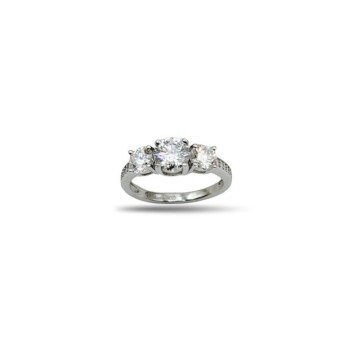 ANELLO TRILOGY IN ARGENTO 925 E MOISSANITE 1,2 KT mod. 79423 [2102f889]