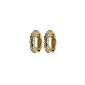 orecchini cerchi bombati in argento con zirconi mod. itaargor1275 [f085c68d]
