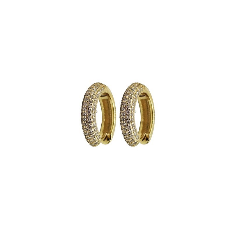 orecchini cerchi bombati in argento con zirconi mod. itaargor1275 [f085c68d]