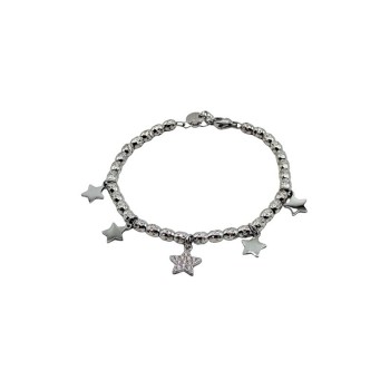 bracciale in acciaio con barilotti e stelle mod. itabr0901 [fdc11369]