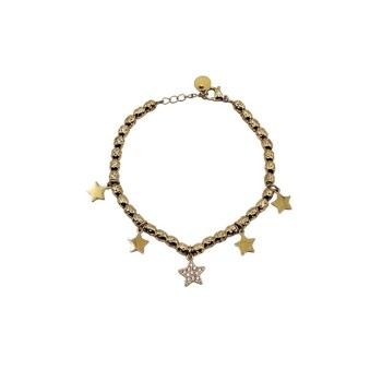 bracciale in acciaio con barilotti e stelle mod. itabr0901 [35e21106]