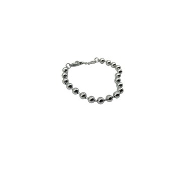 bracciale in acciaio con sfere lucide medie mod. itabr1067 [169febfb]