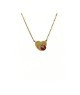 collana in acciaio con cuore e coccinella mod. pdd00257c [12d46cf1]