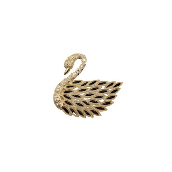 spilla cigno in argento dorato mod. tghspcignogd [b87f18eb]