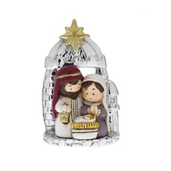 PRESEPE CERAMICA ARGENTATA, MOD. 8562-03 [1a57c05f]