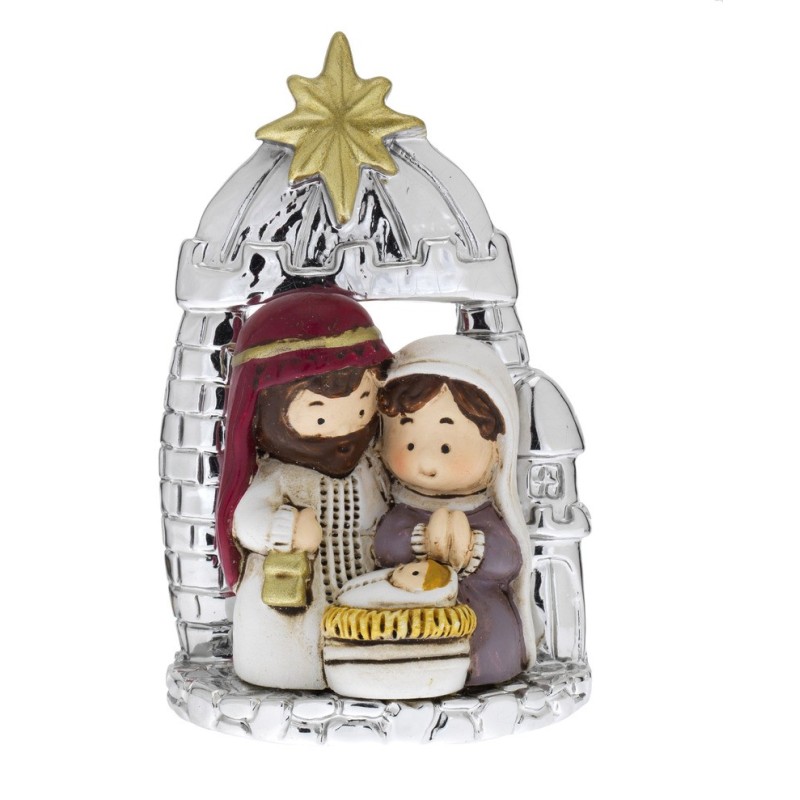 PRESEPE CERAMICA ARGENTATA, MOD. 8562-03 [1a57c05f]