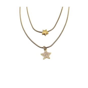 Collana in acciaio 316L  anallergico composta da 2 fili Mod.CLD00312 [a12e2425]