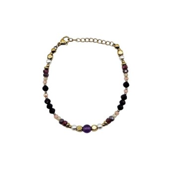 Bracciale in acciaio 316L Swarovsky multi colorMod.BRD00537 [24a33698]