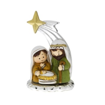 PRESEPE CERAMICA ARGENTATA, MOD. 8562-05 [08bc135b]