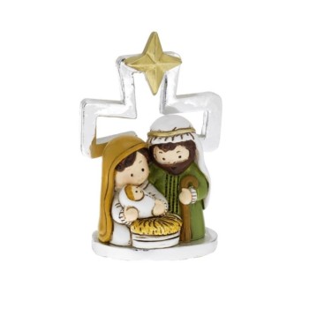 PRESEPE CERAMICA ARGENTATA, MOD. 8562-06 [81497a59]