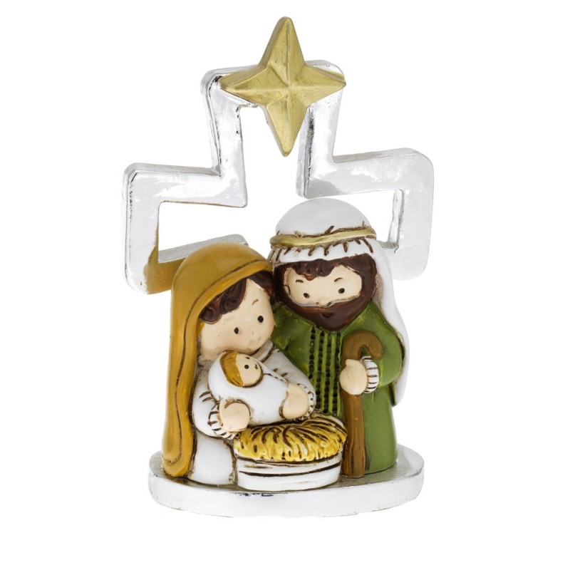 PRESEPE CERAMICA ARGENTATA, MOD. 8562-06 [81497a59]
