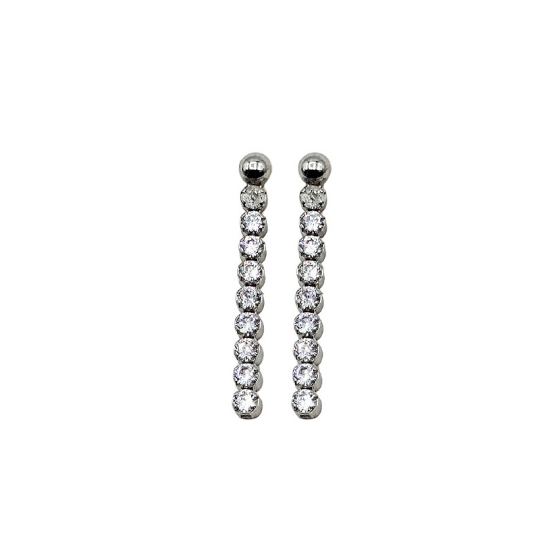 orecchini pendenti in argento 925 con zirconi mod. ncor537 [02922ca4]