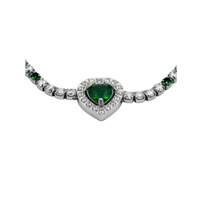 bracciale tennis in acciaio con cuore mod. brd00516 [8a8401d9]