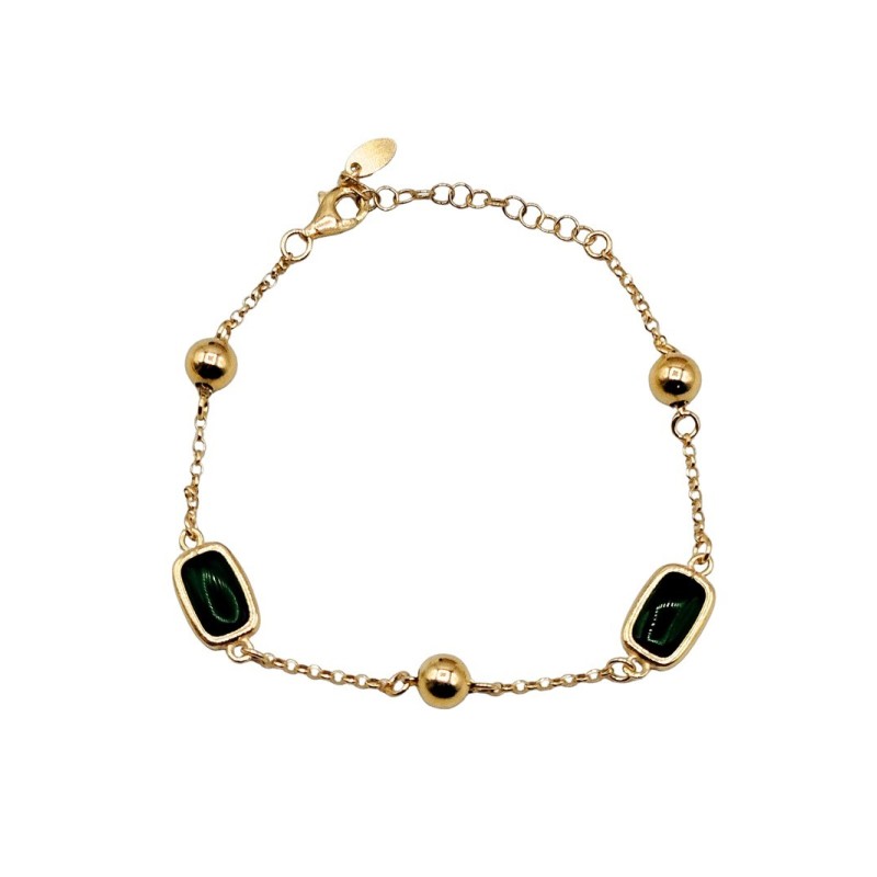 BR.IN ARG.DORATO CON PIETRA VERDE mod. ITAARGBR988 [76b1af3b]