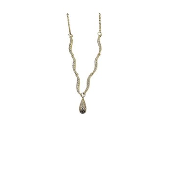 COLLANA IN ARGENTO CON PENDENTE CENTRALE E ZIRCONI MOD. CL0194 [63fd8ee7]