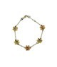 BRACCIALE IN ARG.DORATO CON FIORI E ZIRCONI MULTICOLOR MOD. ITAARGBR0183 [3427a2b1]