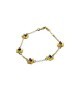 BRACCIALE IN ARG.DORATO CON FIORI E ZIRCONI MULTICOLOR MOD. ITAARGBR0183 [ed01e1bc]
