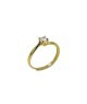 ANELLO SOLITARIO CON ZIRCONE IN ARG. DORATO REGOLABILE MOD. R1481GD [45fc0df0]