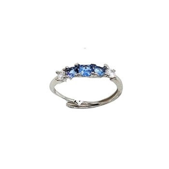 ANELLO REG. CON ZIRCONI COLORATI IN ARGENTO 925 MOD. RI829 [116dc370]