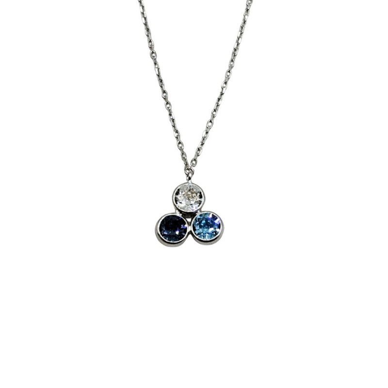 COLLANA TRILOGY IN ARG. E ZIRCONI MULTICOLOR MOD. ITAARGCL1160 [221e3ef8]