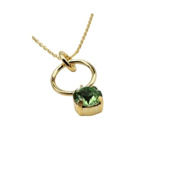 Collana in argento con pendente tondo e zircone mod. ITAARGCL1426 [e2645198]