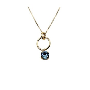 Collana in argento con pendente tondo e zircone mod. ITAARGCL1426 [4bb26840]