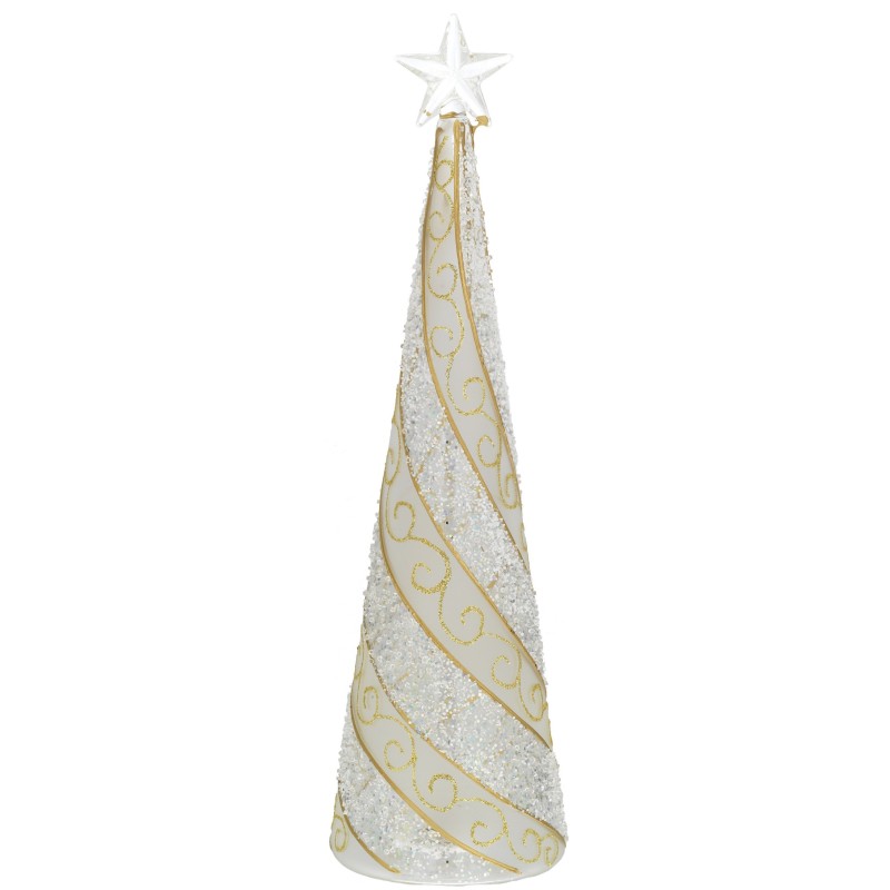 ALBERO CONICO ONDE GLITTERATE, MOD. 8577-12 [a331aaba]