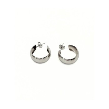 orecchini creole spesse lisce in argento mod. 72806 [7d29f96a]