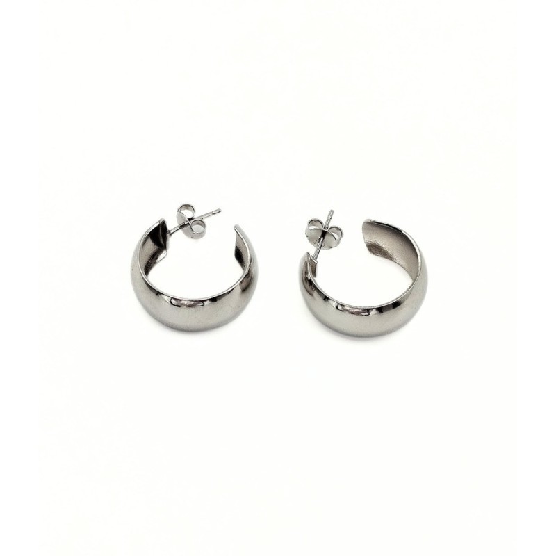 orecchini creole spesse lisce in argento mod. 72806 [7d29f96a]